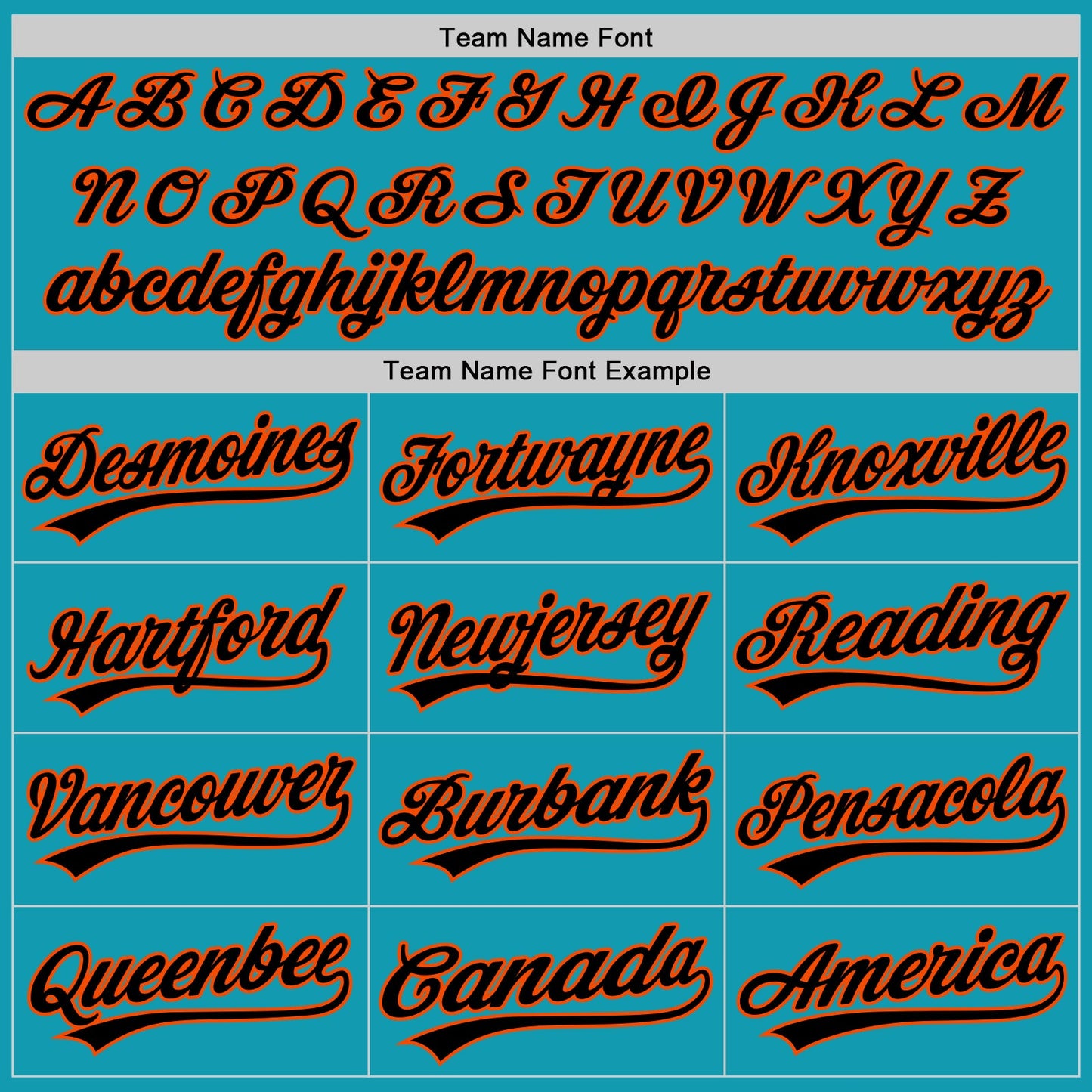 Custom Teal Black-Orange Authentic Throwback Baseball Jersey - Sky-Custom