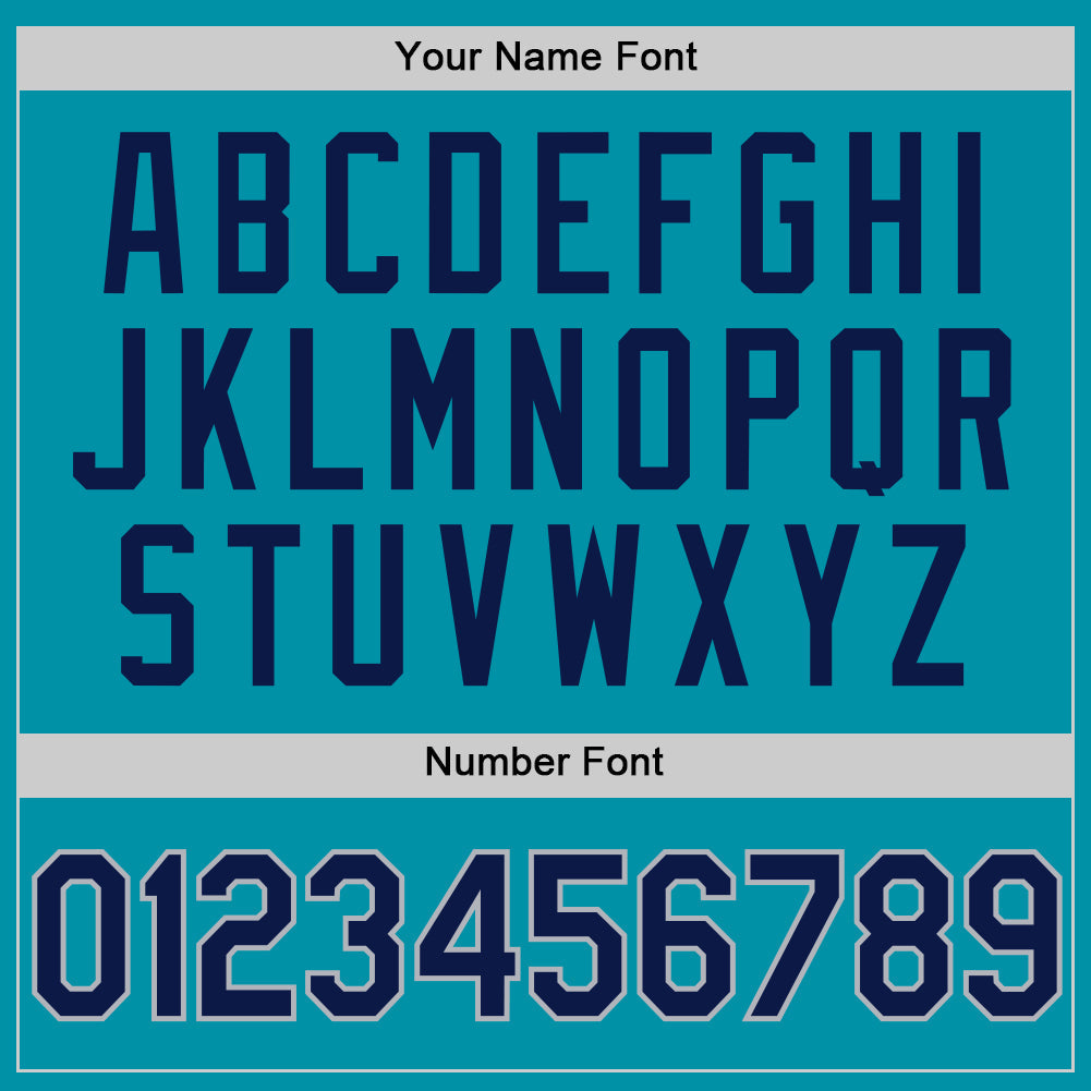 Custom Teal Navy-Gray Authentic Throwback Basketball Jersey - Sky-Custom