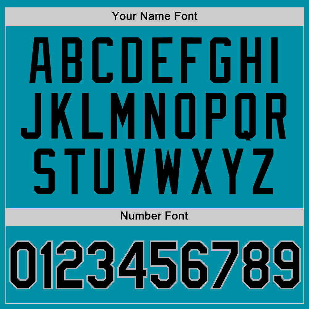 Custom Teal Black-Gray Authentic Throwback Basketball Jersey - Sky-Custom