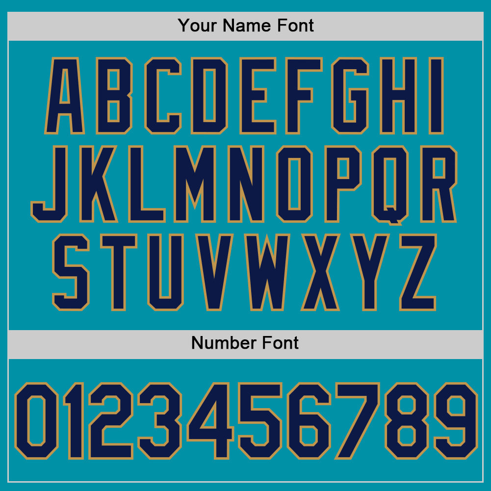 Custom Teal Navy-Old Gold Authentic Throwback Basketball Jersey - Sky-Custom