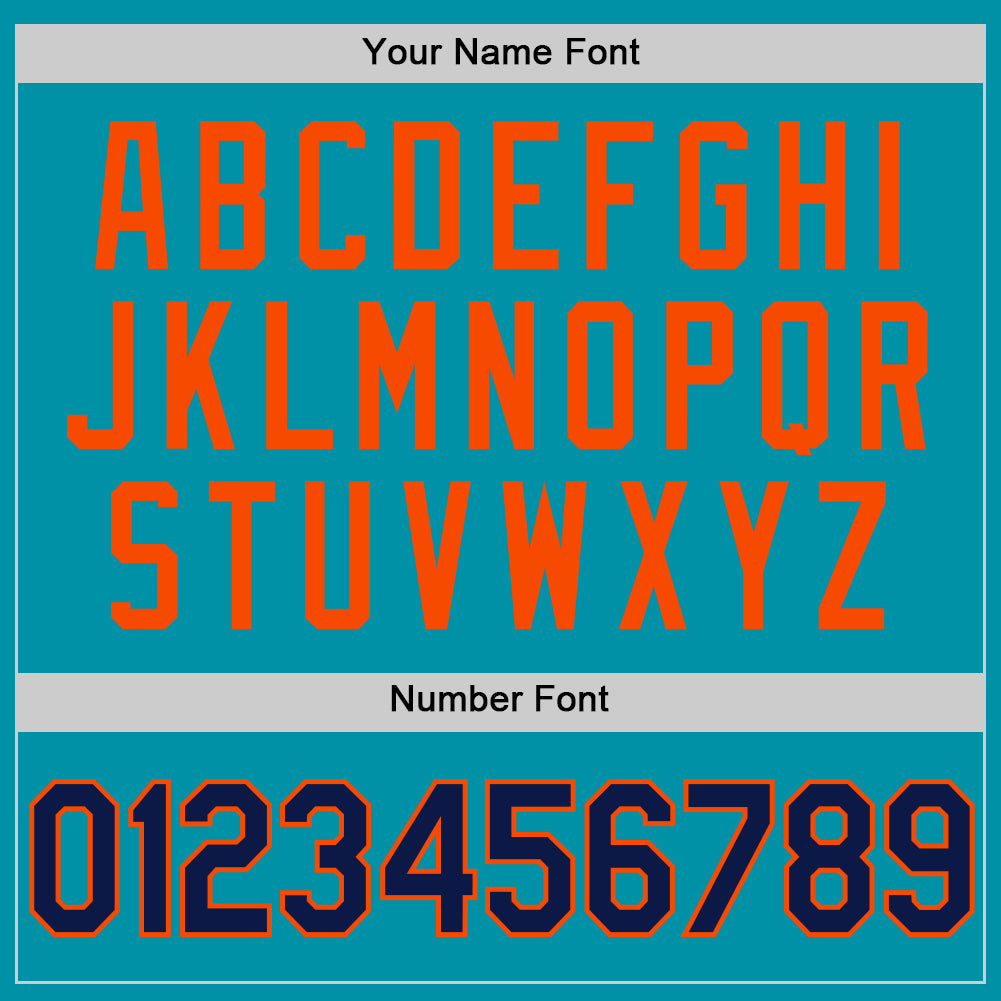 Custom Teal Navy-Orange Authentic Throwback Basketball Jersey - Sky-Custom