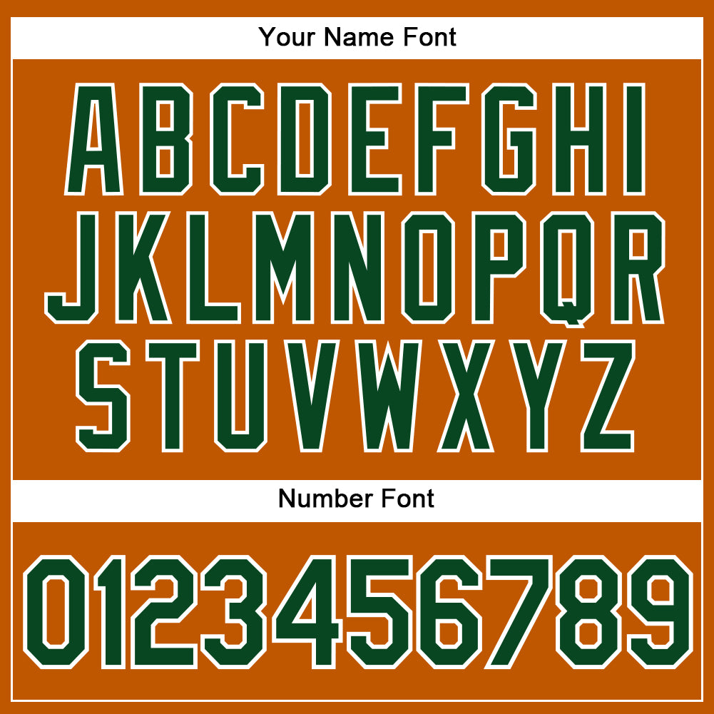 Custom Texas Orange Green-White Authentic Baseball Jersey - Sky-Custom