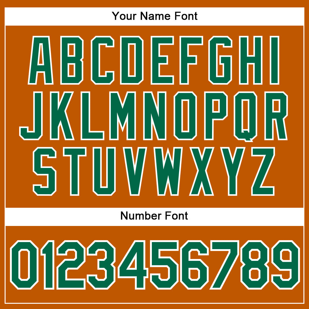 Custom Texas Orange Kelly Green-White Authentic Baseball Jersey - Sky-Custom