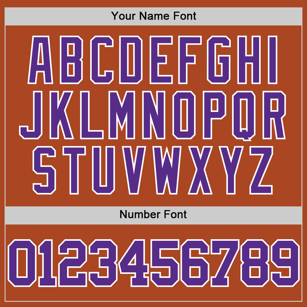 Custom Texas Orange Purple-White Authentic Basketball Jersey - Sky-Custom