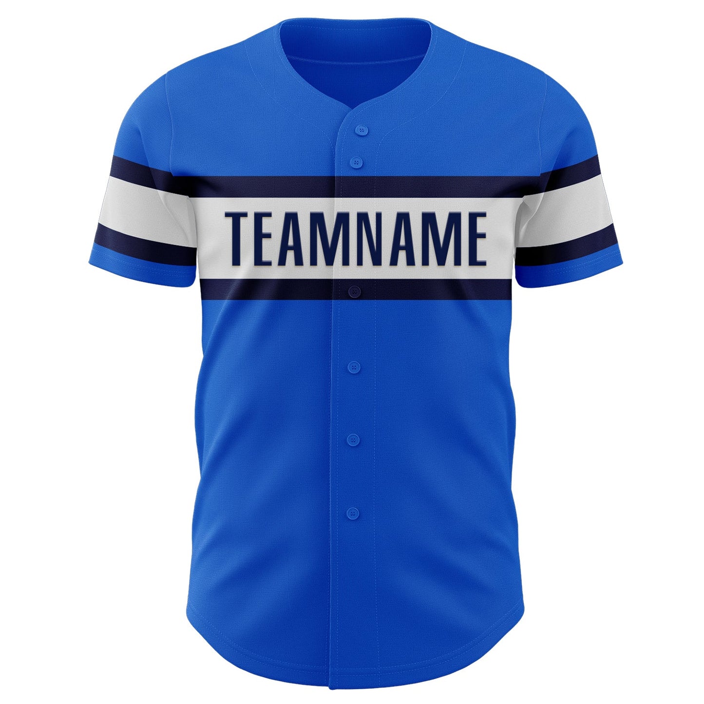 Custom Thunder Blue Navy-White Authentic Baseball Jersey - Sky-Custom