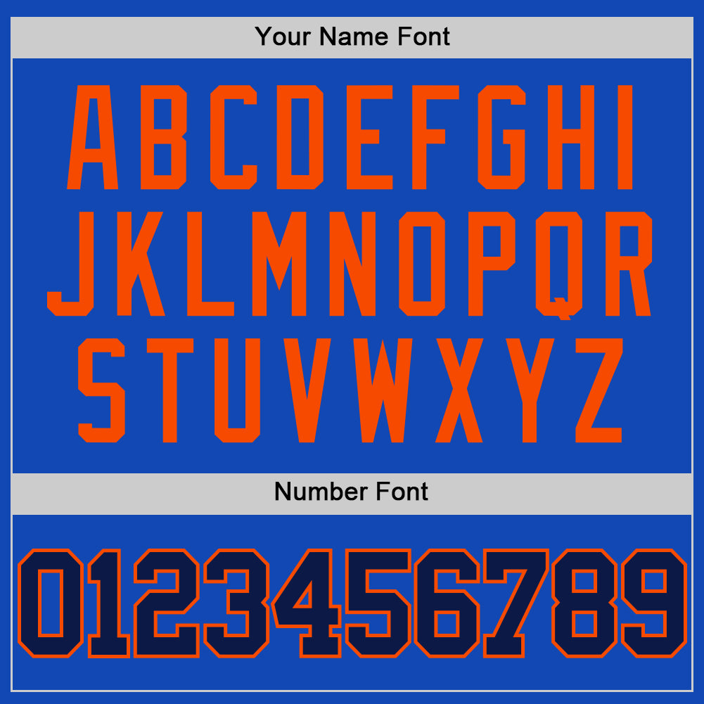 Custom Thunder Blue Navy-Orange Authentic Basketball Jersey - Sky-Custom