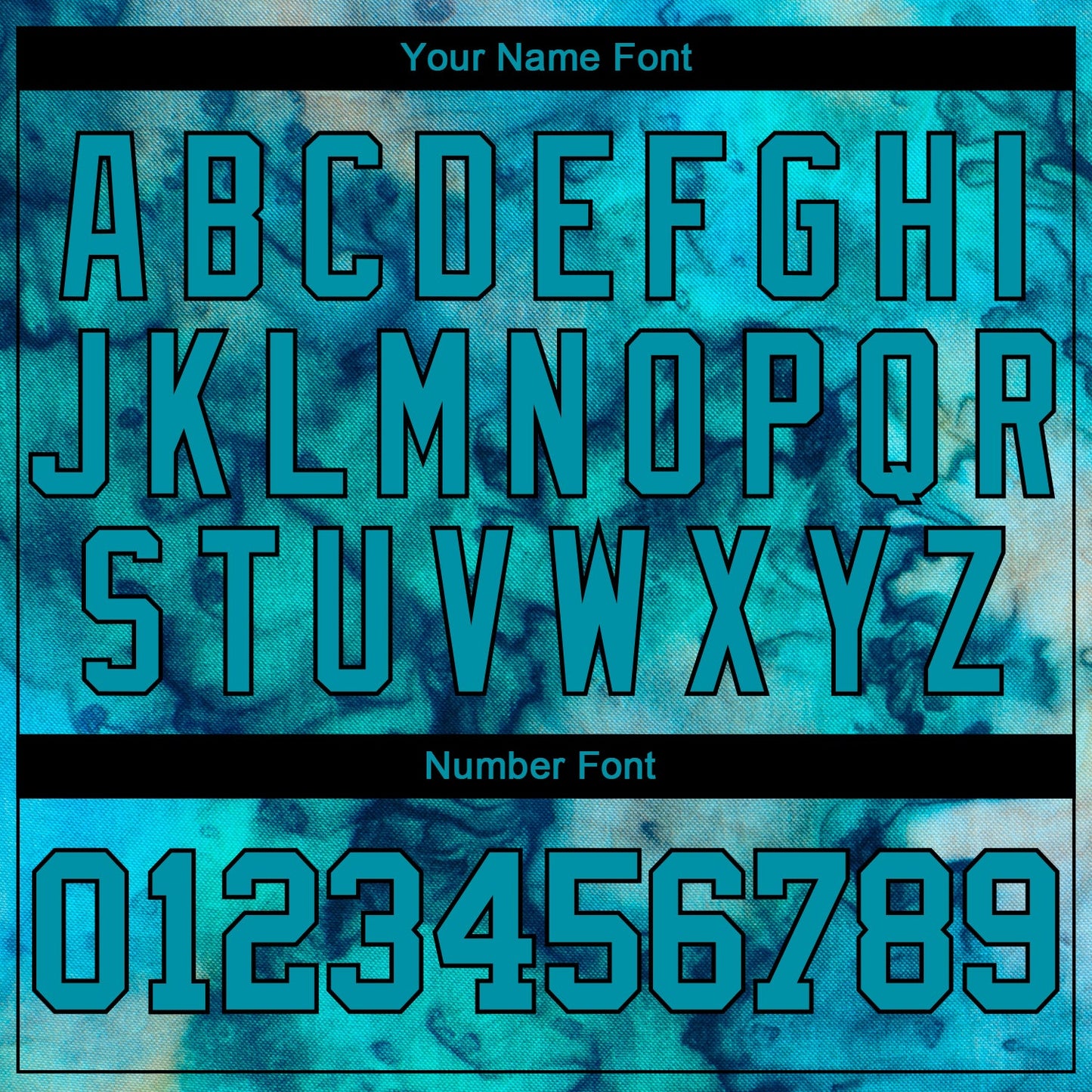 Custom Tie Dye Teal-Black 3D Authentic Baseball Jersey - Sky-Custom