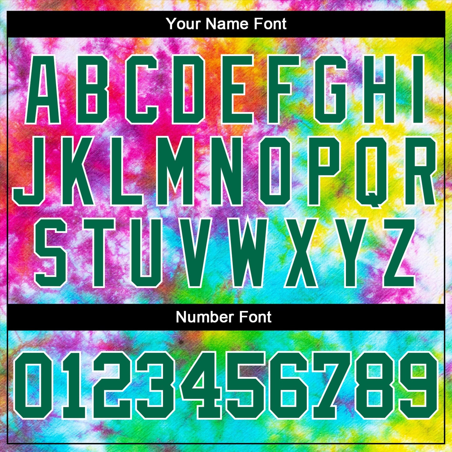 Custom Tie Dye Kelly Green-White 3D Authentic Baseball Jersey - Sky-Custom