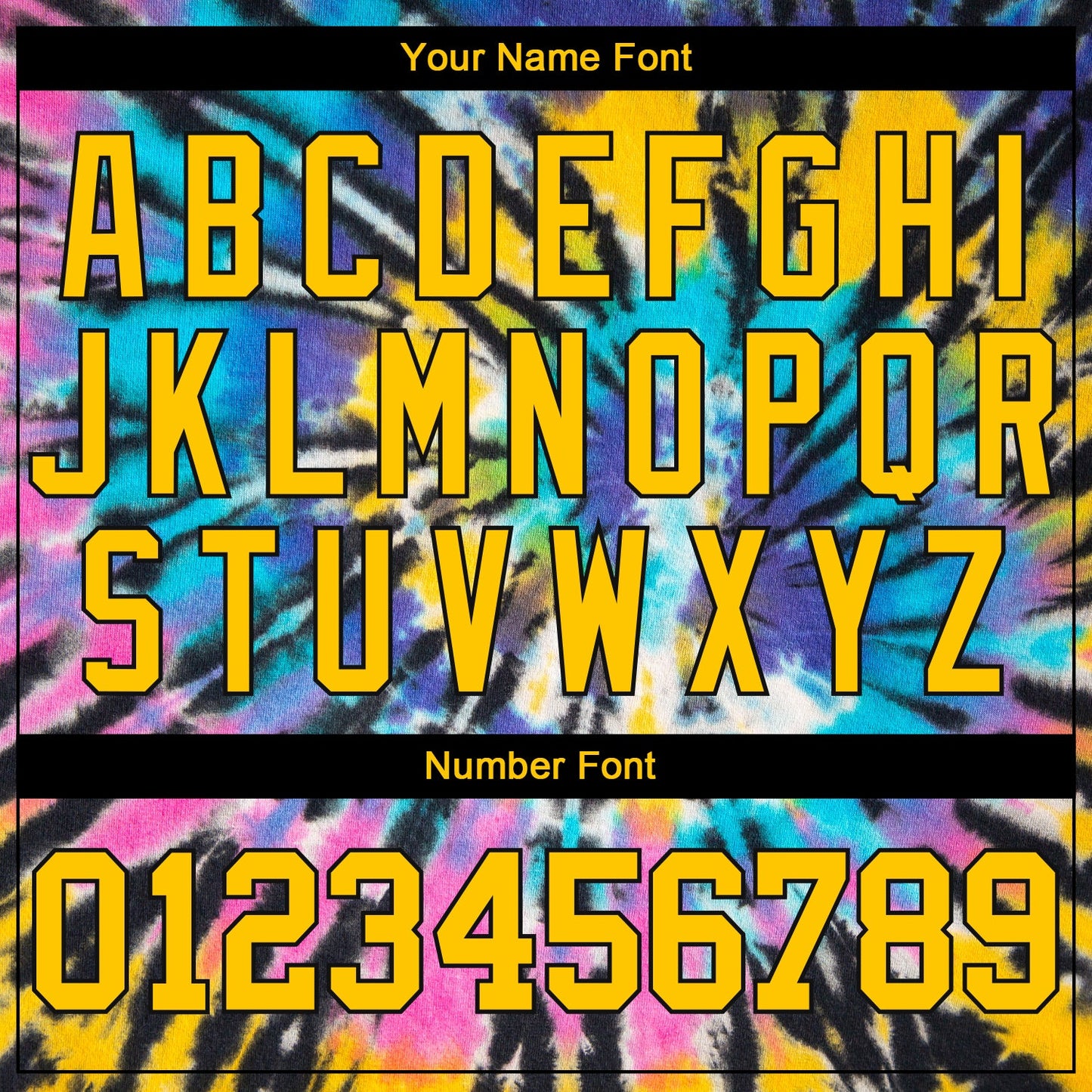 Custom Tie Dye Gold-Black 3D Authentic Baseball Jersey - Sky-Custom