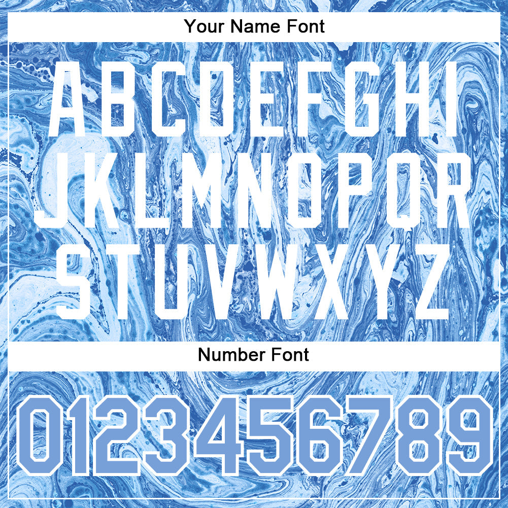 Custom Tie Dye Light Blue-White 3D Authentic Baseball Jersey - Sky-Custom