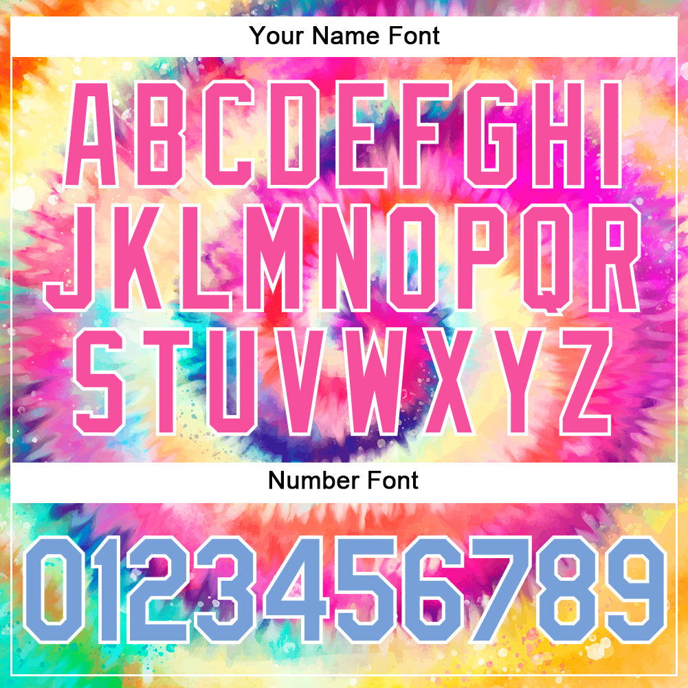 Custom Tie Dye Light Blue-White 3D Rainbow Authentic Baseball Jersey - Sky-Custom