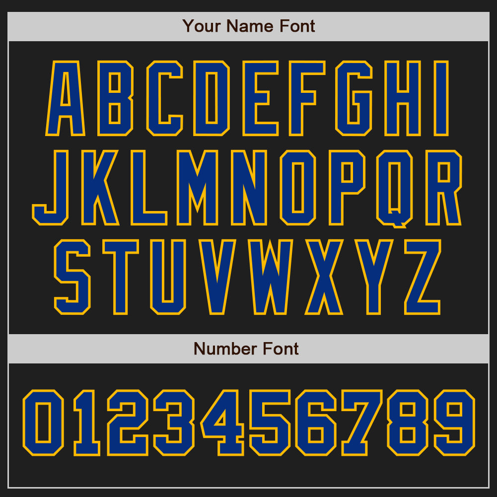 Custom Black Royal-Gold Authentic Two Tone Baseball Jersey - Sky-Custom