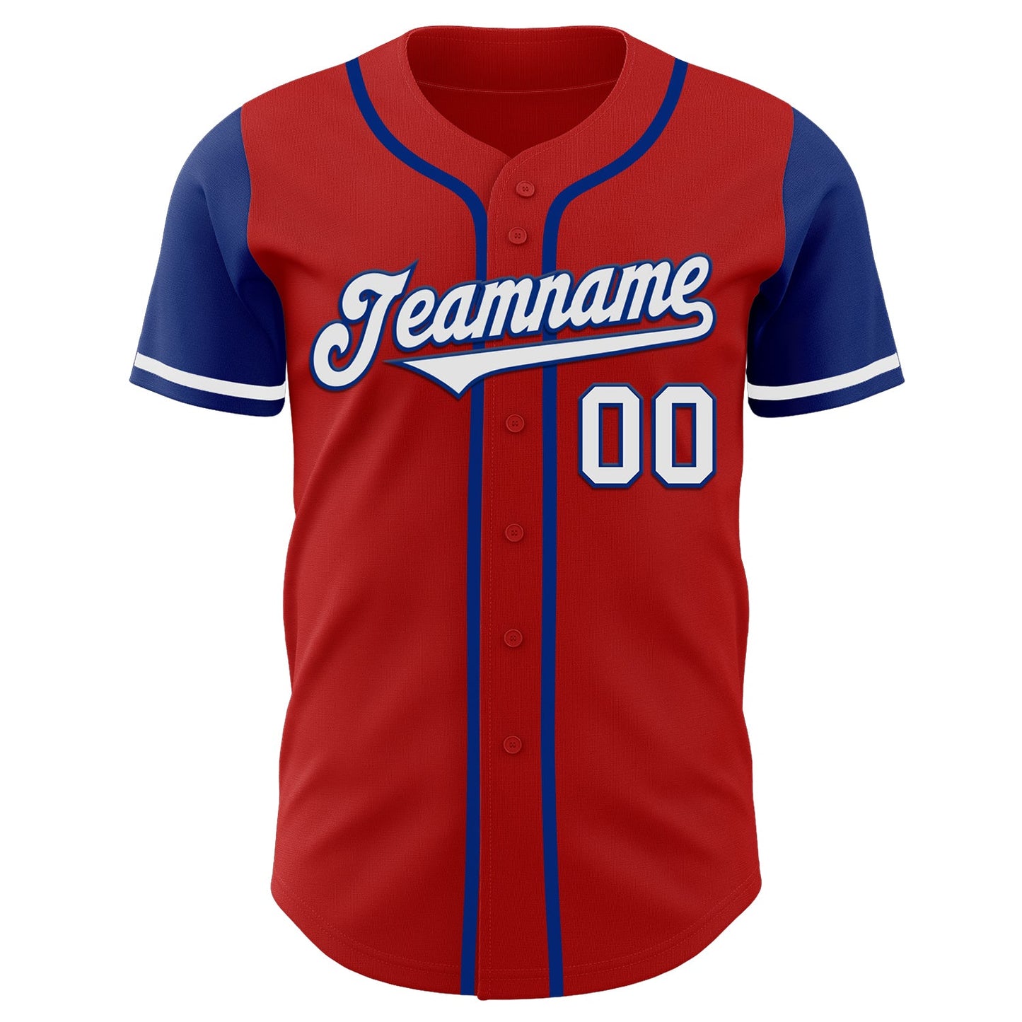 Custom Red White-Royal Authentic Two Tone Baseball Jersey - Sky-Custom