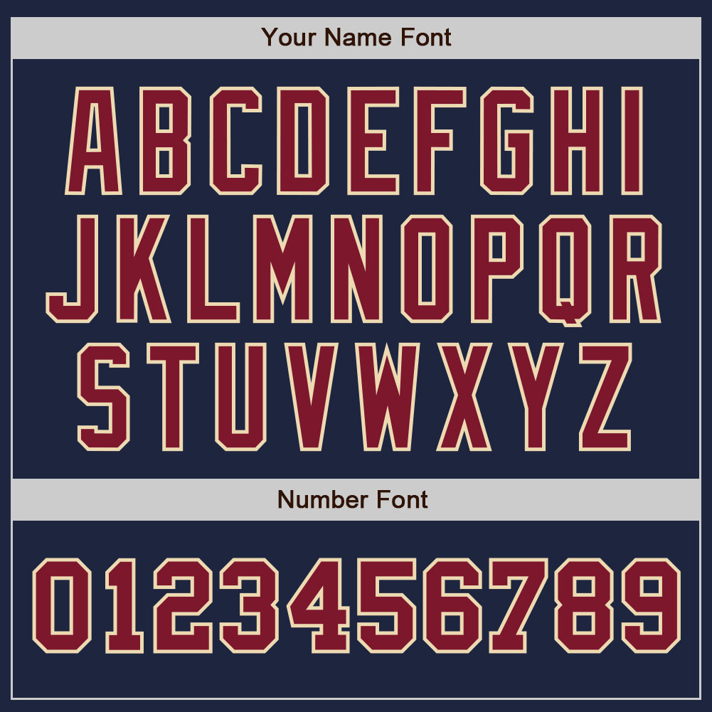Custom Navy Crimson-Cream Authentic Two Tone Baseball Jersey - Sky-Custom