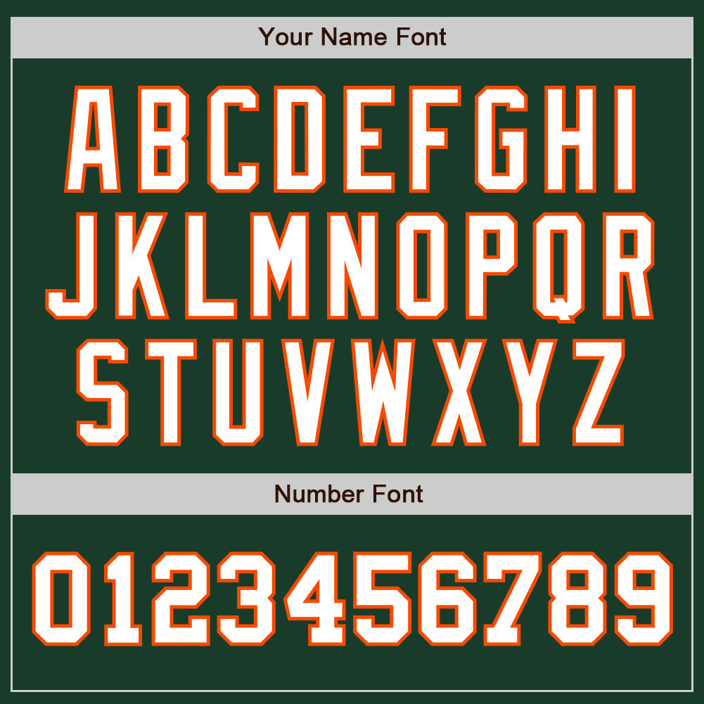 Custom Green White-Orange Authentic Two Tone Baseball Jersey - Sky-Custom