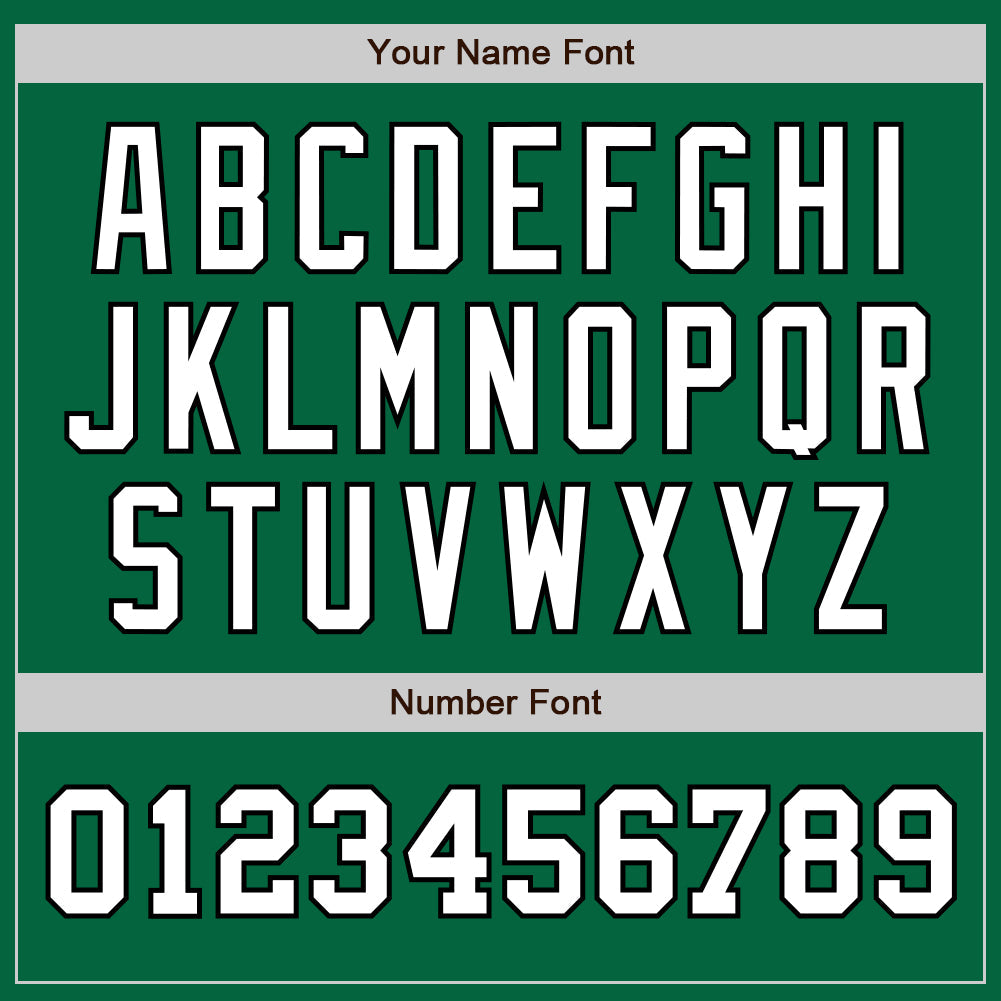 Custom Kelly Green White-Black Authentic Two Tone Baseball Jersey - Sky-Custom