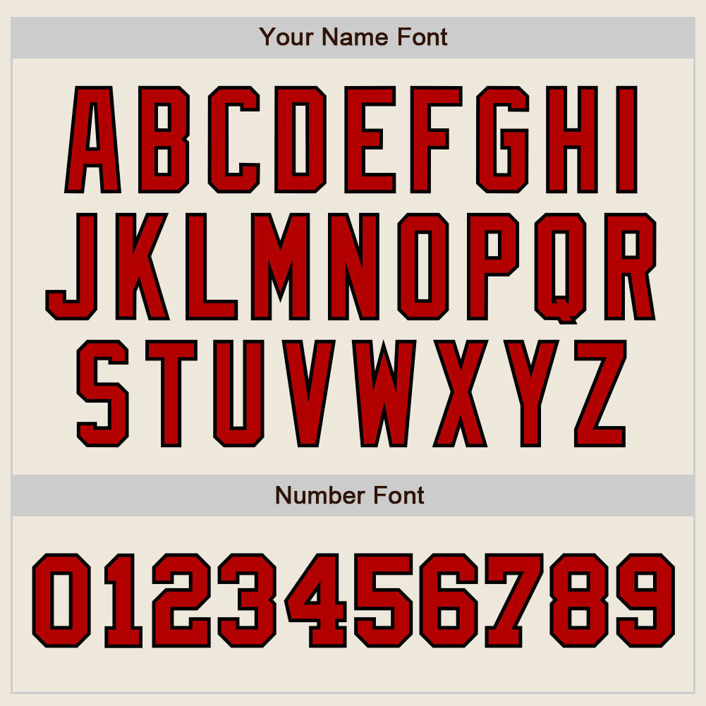 Custom Cream Red-Black Authentic Two Tone Baseball Jersey - Sky-Custom