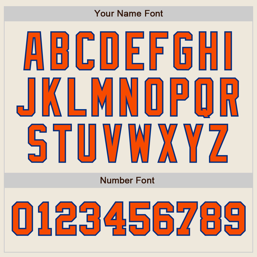 Custom Cream Orange-Royal Authentic Two Tone Baseball Jersey - Sky-Custom