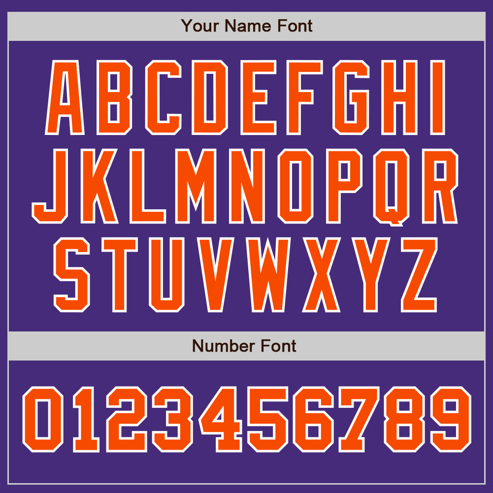 Custom Purple Orange-White Authentic Two Tone Baseball Jersey - Sky-Custom