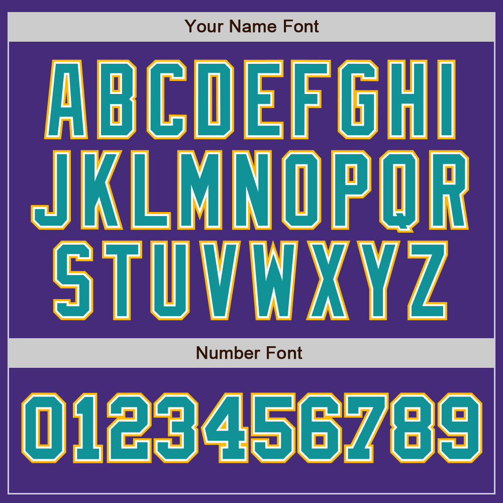 Custom Purple Teal-Gold Authentic Two Tone Baseball Jersey - Sky-Custom