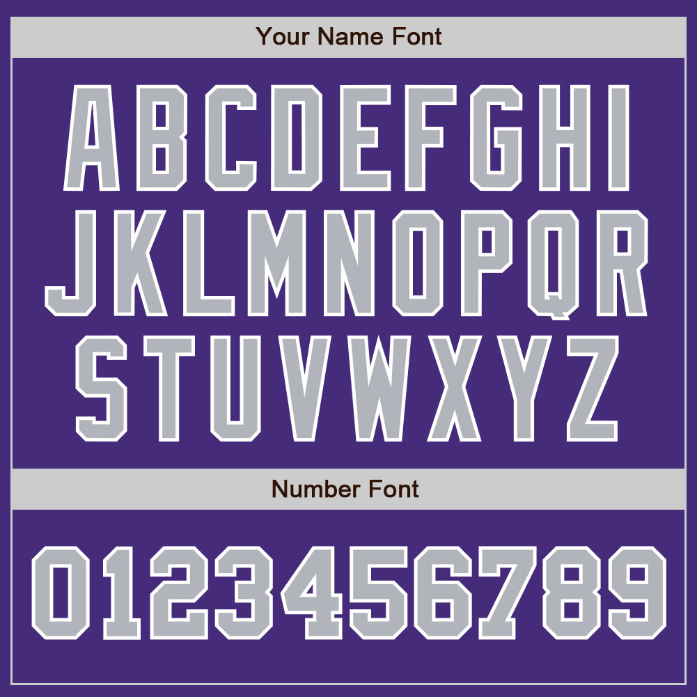 Custom Purple Gray-White Authentic Two Tone Baseball Jersey - Sky-Custom