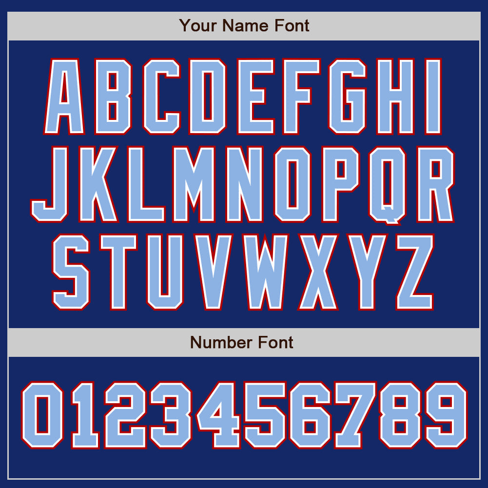 Custom Royal Light Blue-Red Authentic Two Tone Baseball Jersey - Sky-Custom