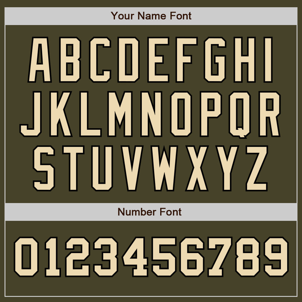 Custom Olive Cream-Black Authentic Two Tone Salute To Service Baseball Jersey - Sky-Custom