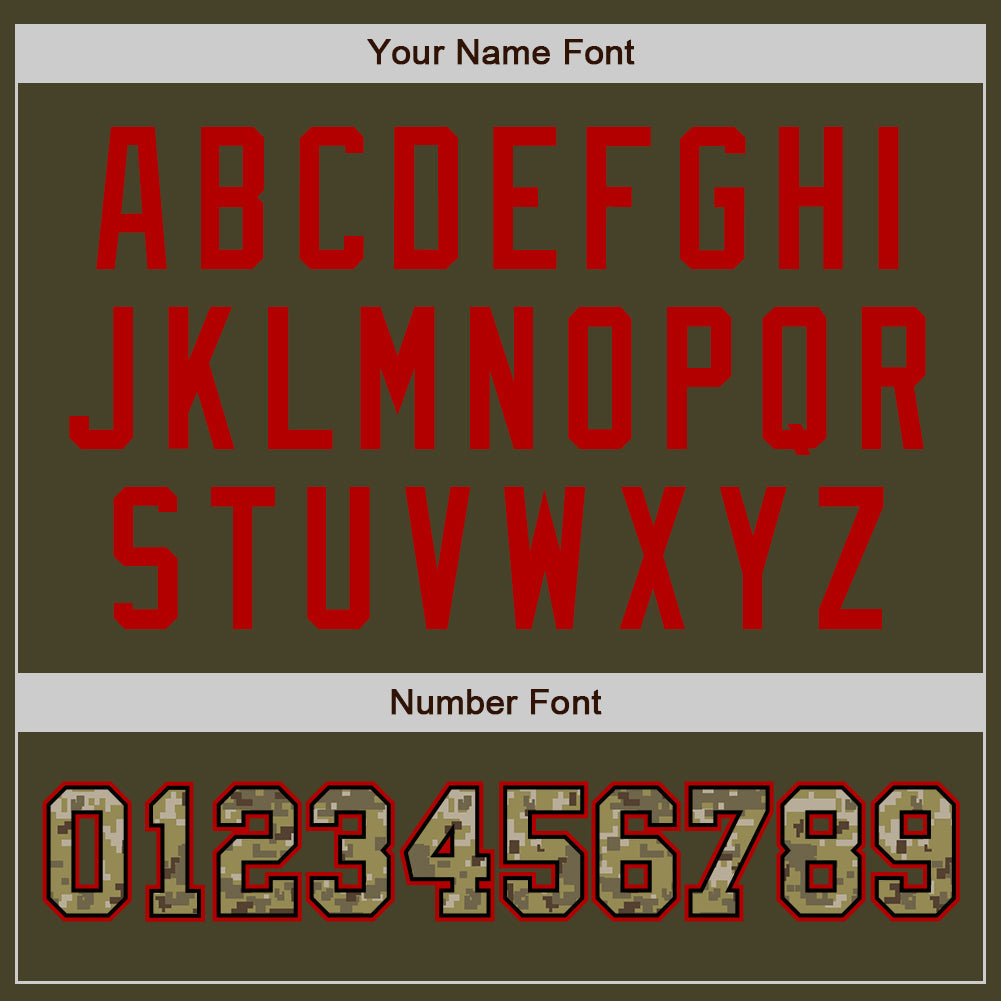 Custom Olive Camo-Black Authentic Two Tone Salute To Service Baseball Jersey - Sky-Custom