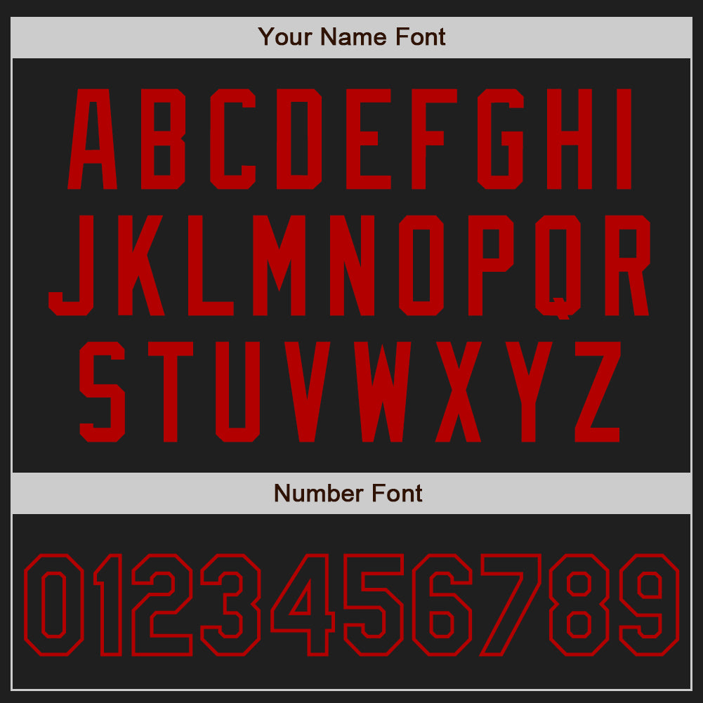 Custom Black Red Authentic Two Tone Baseball Jersey - Sky-Custom