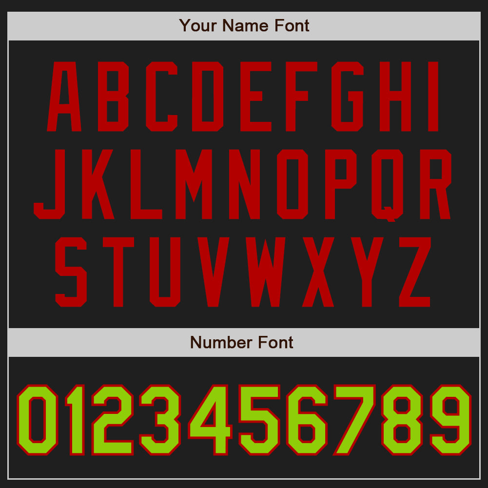 Custom Black Neon Green-Red Authentic Two Tone Baseball Jersey - Sky-Custom