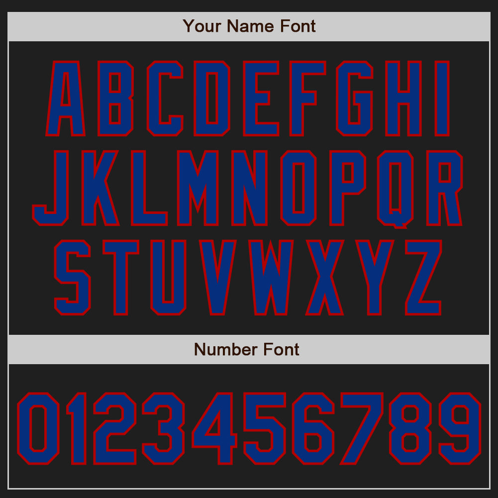 Custom Black Royal-Red Authentic Two Tone Baseball Jersey - Sky-Custom