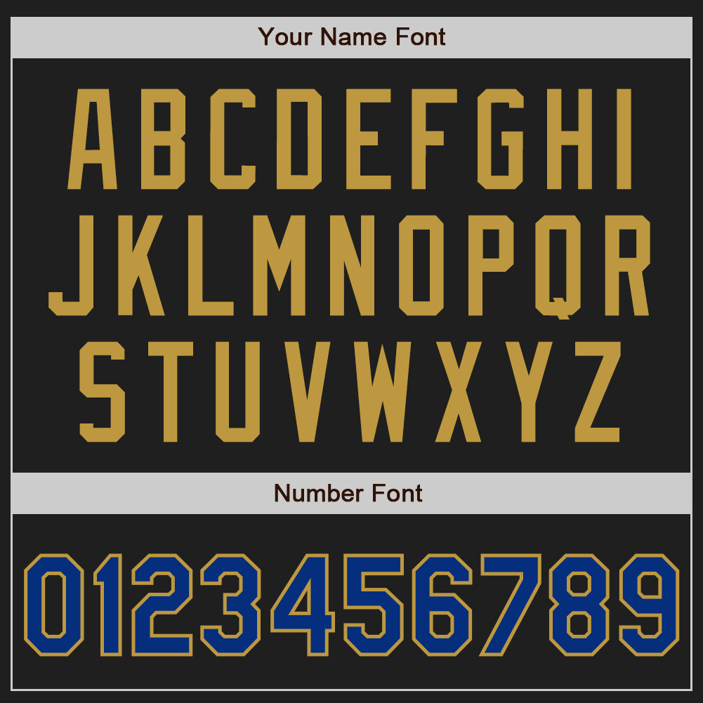 Custom Black Royal-Old Gold Authentic Two Tone Baseball Jersey - Sky-Custom