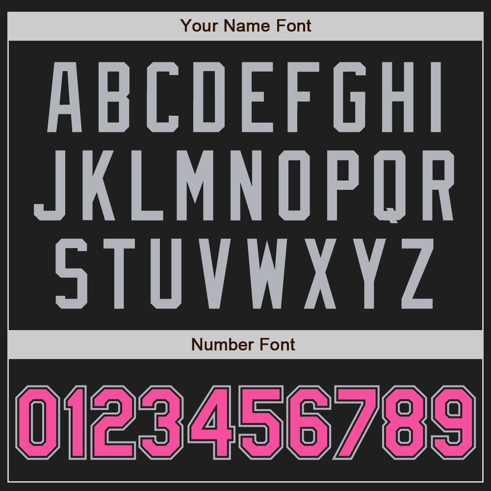 Custom Black Pink-Gray Authentic Two Tone Baseball Jersey - Sky-Custom