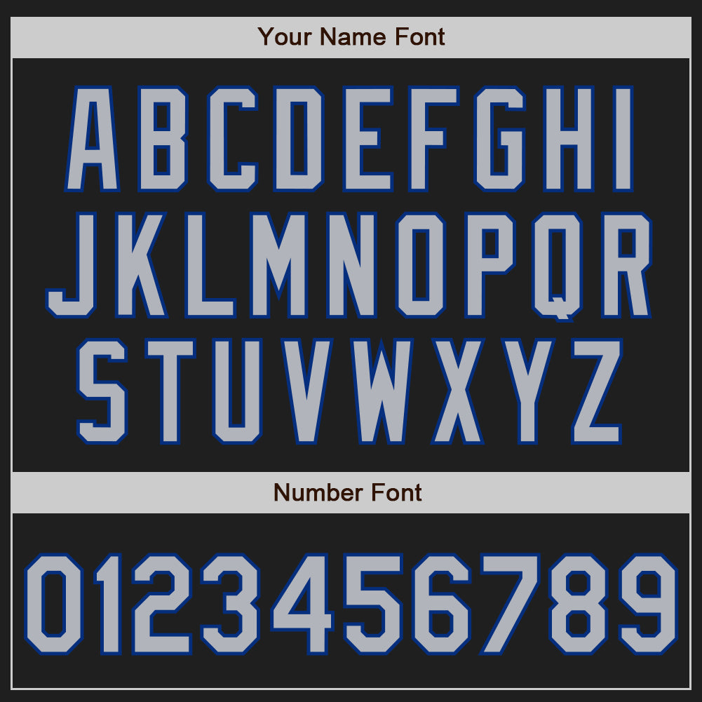 Custom Black Gray-Royal Authentic Two Tone Baseball Jersey - Sky-Custom