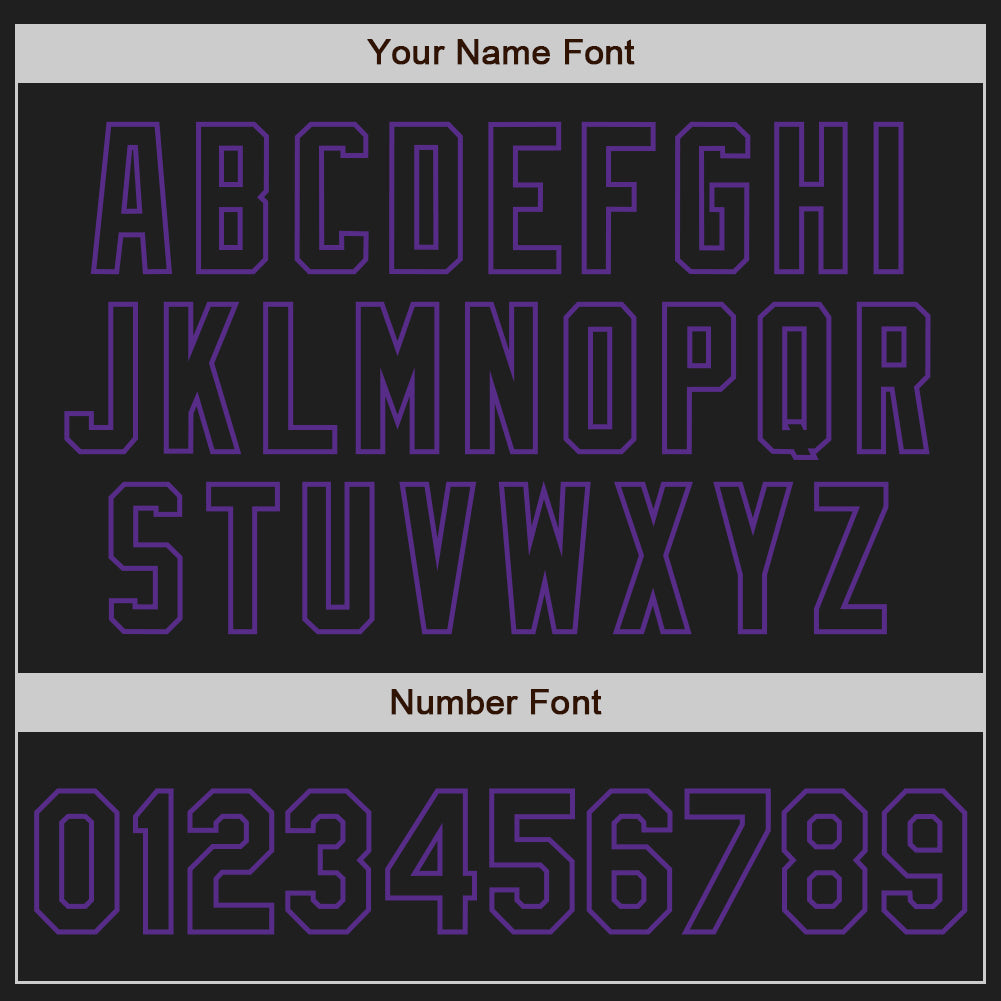 Custom Black Purple Authentic Two Tone Baseball Jersey - Sky-Custom