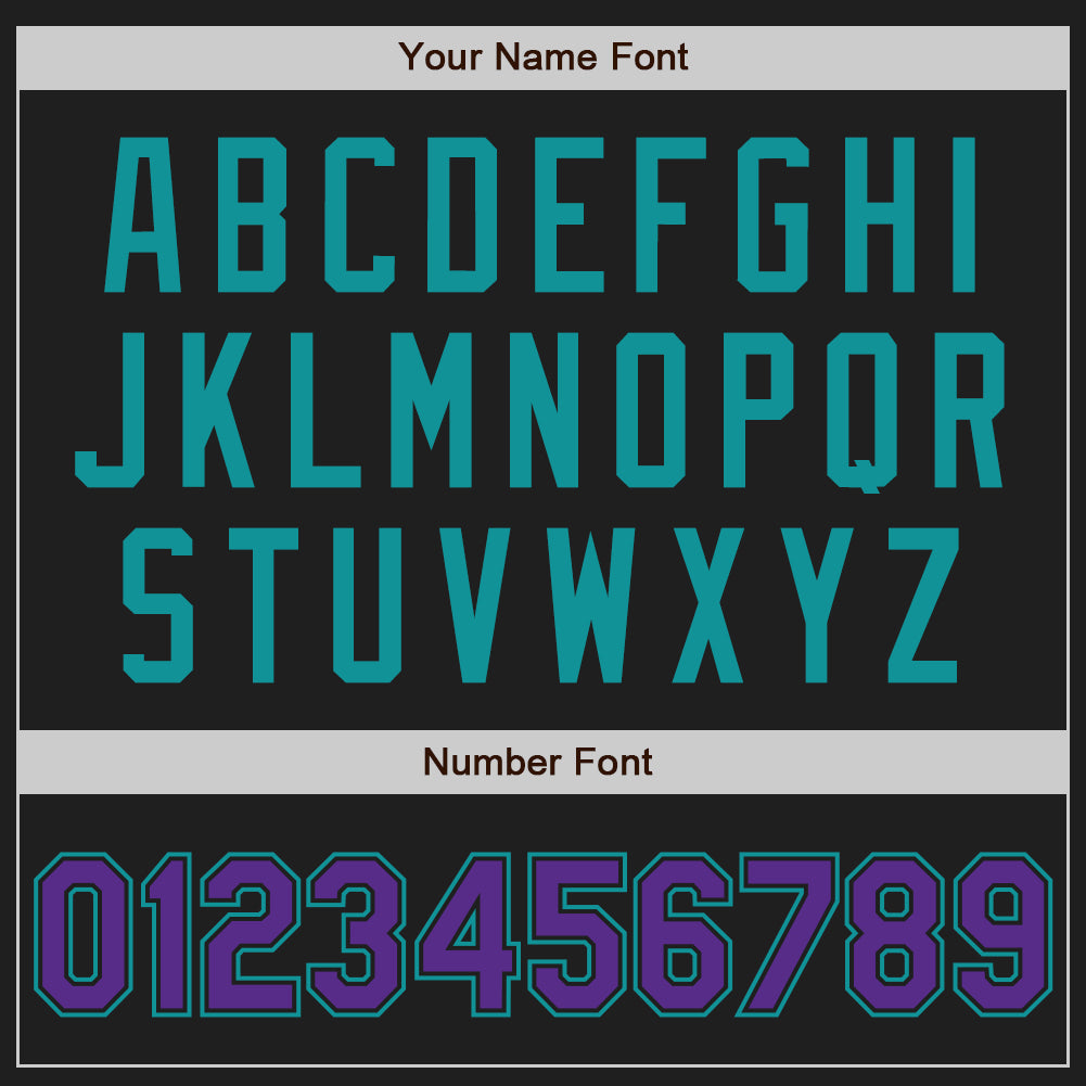 Custom Black Purple-Teal Authentic Two Tone Baseball Jersey - Sky-Custom