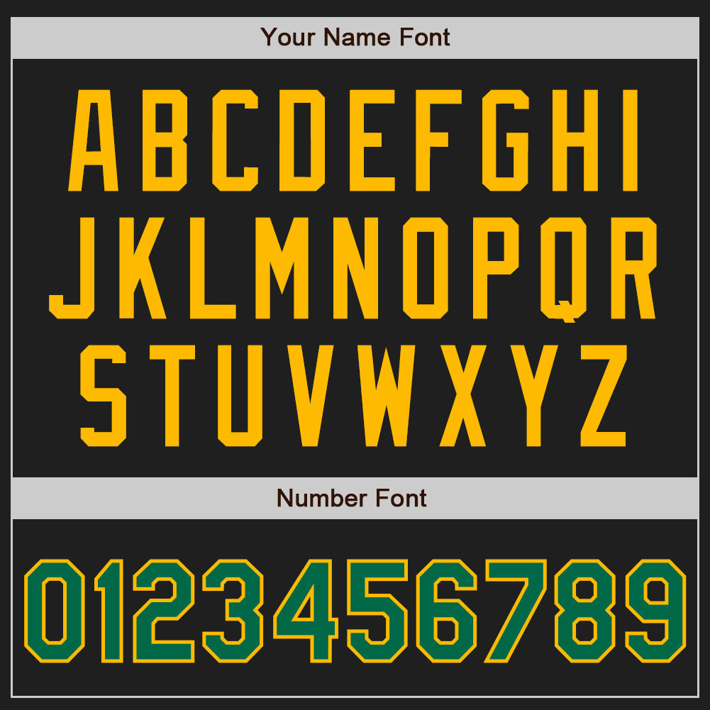 Custom Black Kelly Green-Gold Authentic Two Tone Baseball Jersey - Sky-Custom