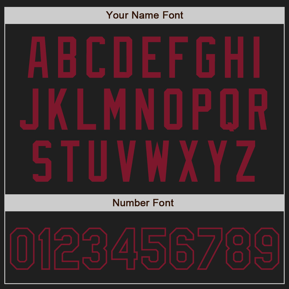 Custom Black Crimson Authentic Two Tone Baseball Jersey - Sky-Custom