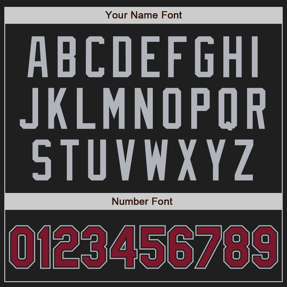 Custom Black Crimson-Gray Authentic Two Tone Baseball Jersey - Sky-Custom