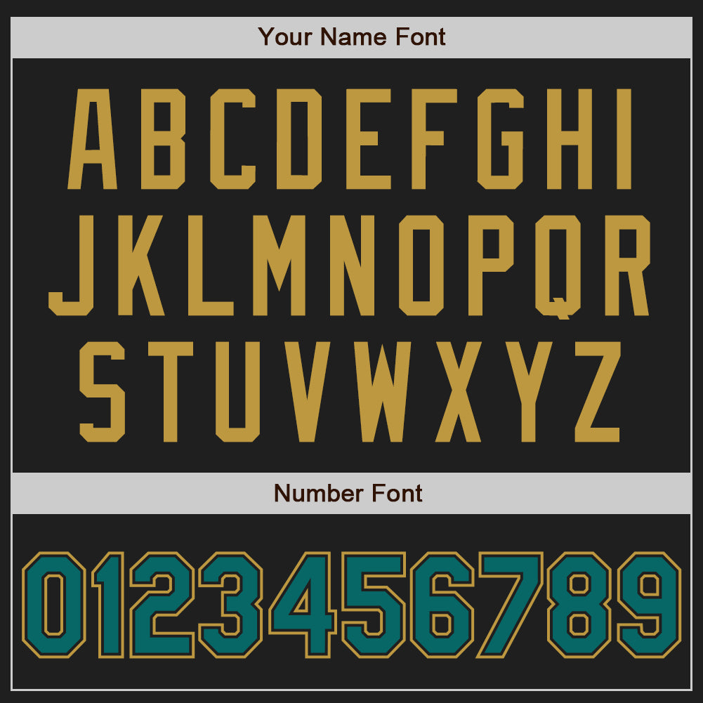 Custom Black Teal-Old Gold Authentic Two Tone Baseball Jersey - Sky-Custom