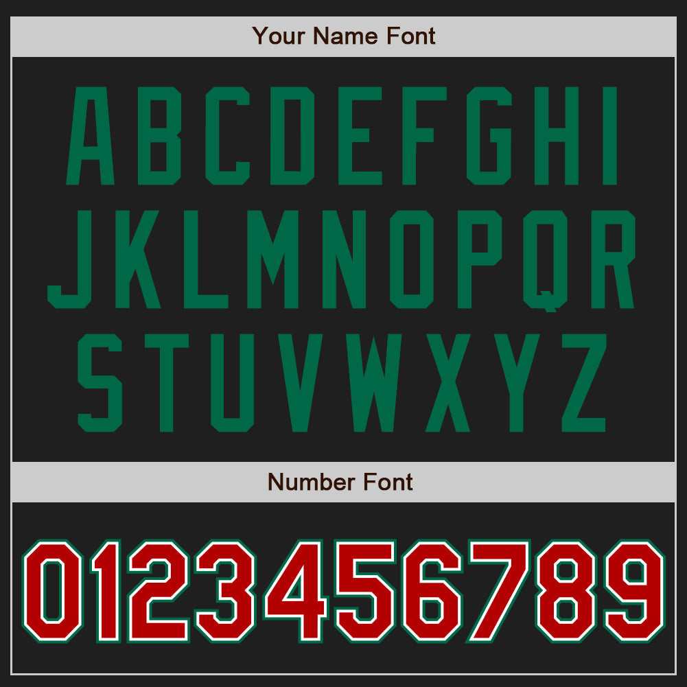 Custom Black Red-Kelly Green Authentic Two Tone Baseball Jersey - Sky-Custom