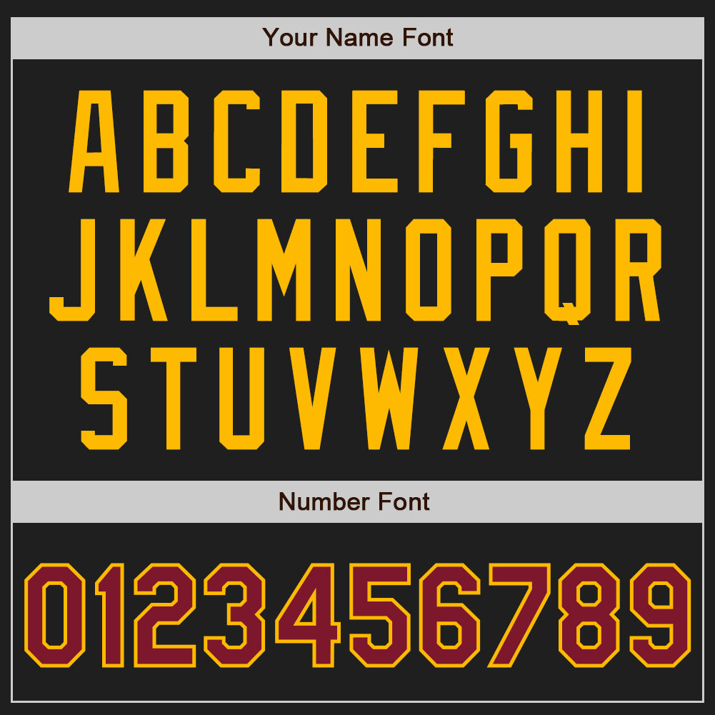 Custom Black Crimson-Gold Authentic Two Tone Baseball Jersey - Sky-Custom