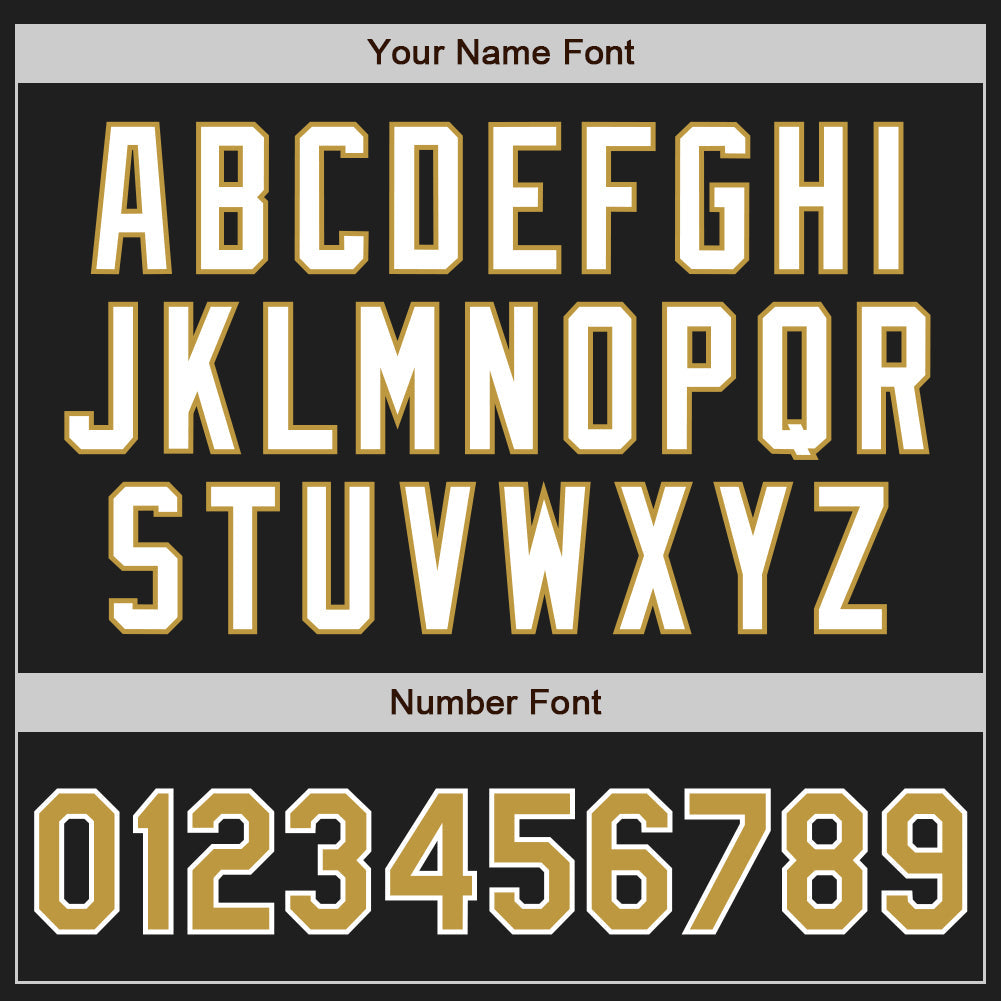 Custom Black Old Gold-White Authentic Two Tone Baseball Jersey - Sky-Custom