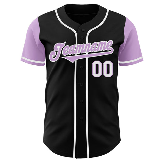 Custom Black Light Purple-White Authentic Two Tone Baseball Jersey - Sky-Custom