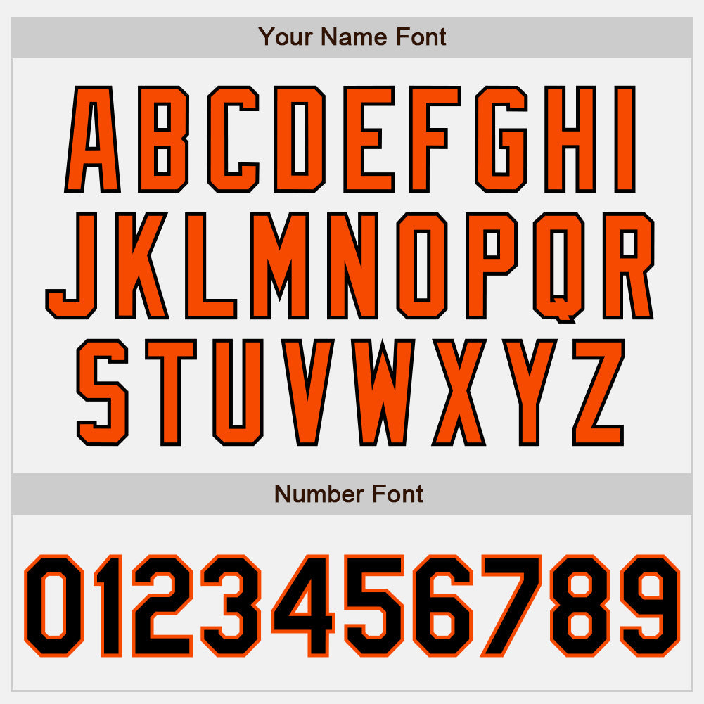 Custom White Black-Orange Authentic Two Tone Baseball Jersey - Sky-Custom
