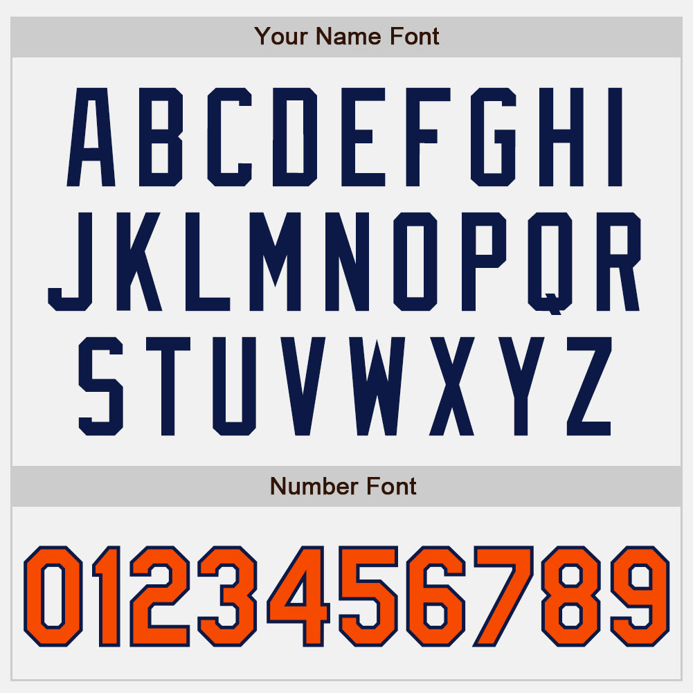 Custom White Orange-Navy Authentic Two Tone Baseball Jersey - Sky-Custom