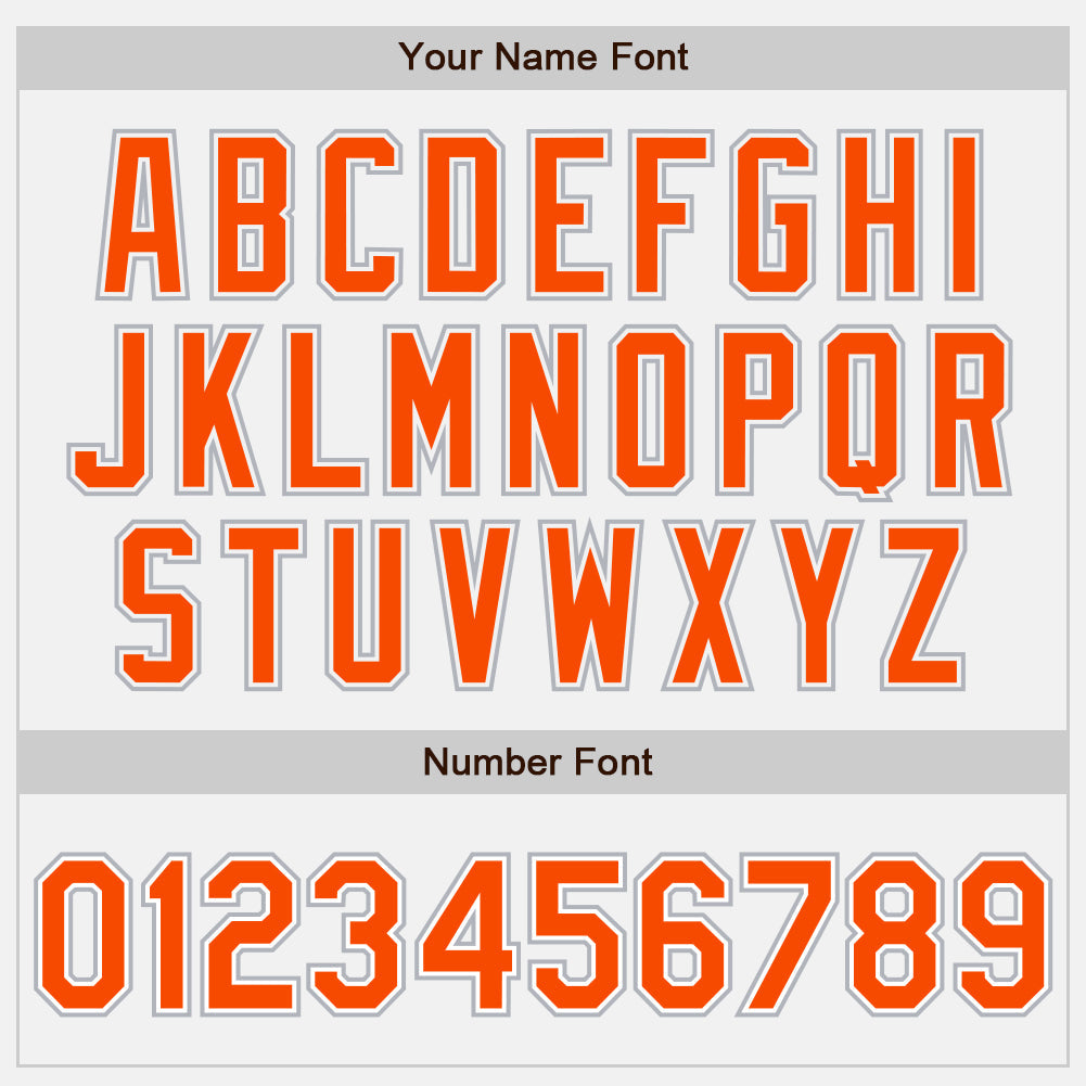 Custom White Orange-Gray Authentic Two Tone Baseball Jersey - Sky-Custom