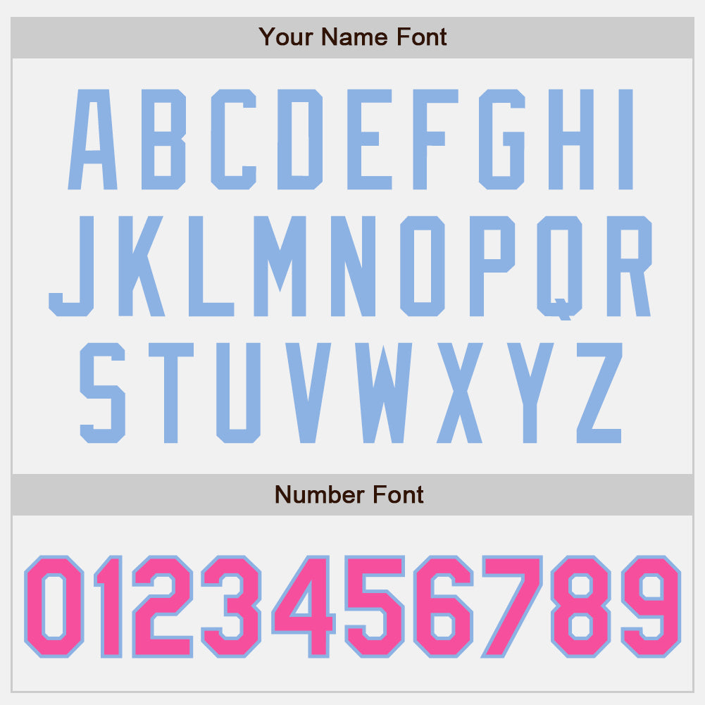 Custom White Pink-Light Blue Authentic Two Tone Baseball Jersey - Sky-Custom