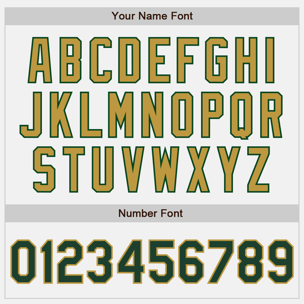 Custom White Green-Old Gold Authentic Two Tone Baseball Jersey - Sky-Custom
