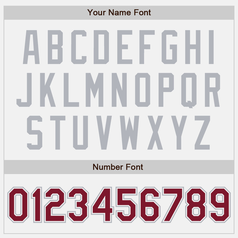 Custom White Crimson-Gray Authentic Two Tone Baseball Jersey - Sky-Custom